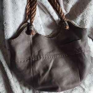 The Sak Taupe Hobo Bag with Braided Straps